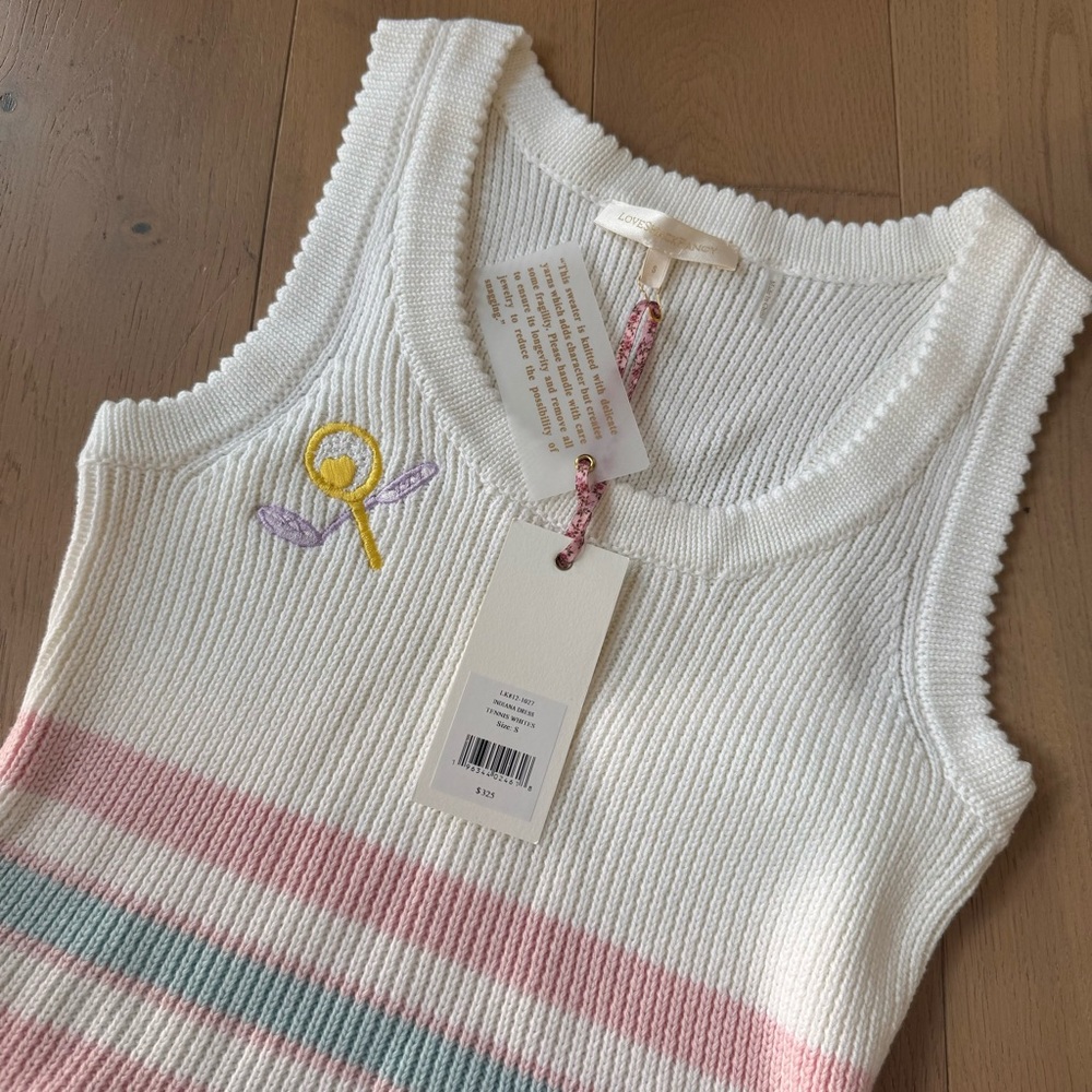 LoveShackFancy Indiana White Tennis Dress Small - Picture 6 of 7
